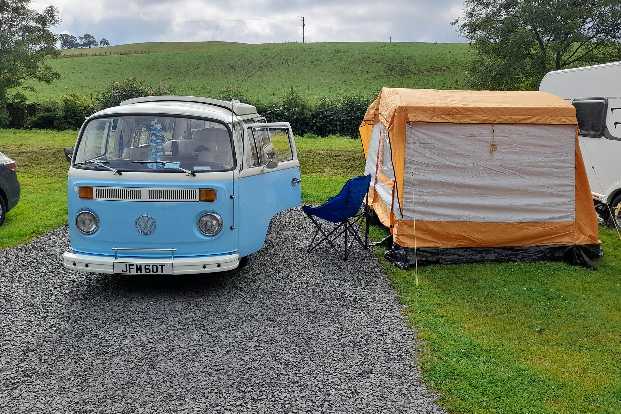 campervan bertie with standalone driveaway awning
