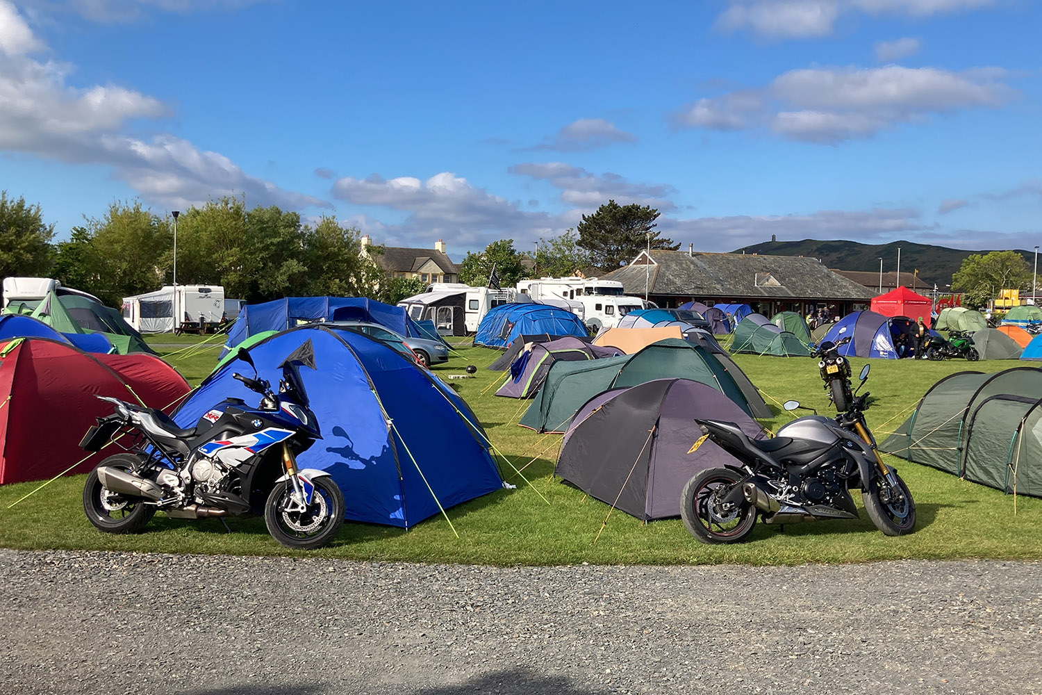 Peel campsite during TT week
